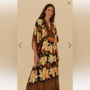NWT Farm Rio - Long  floral scarf dress biribá (M)